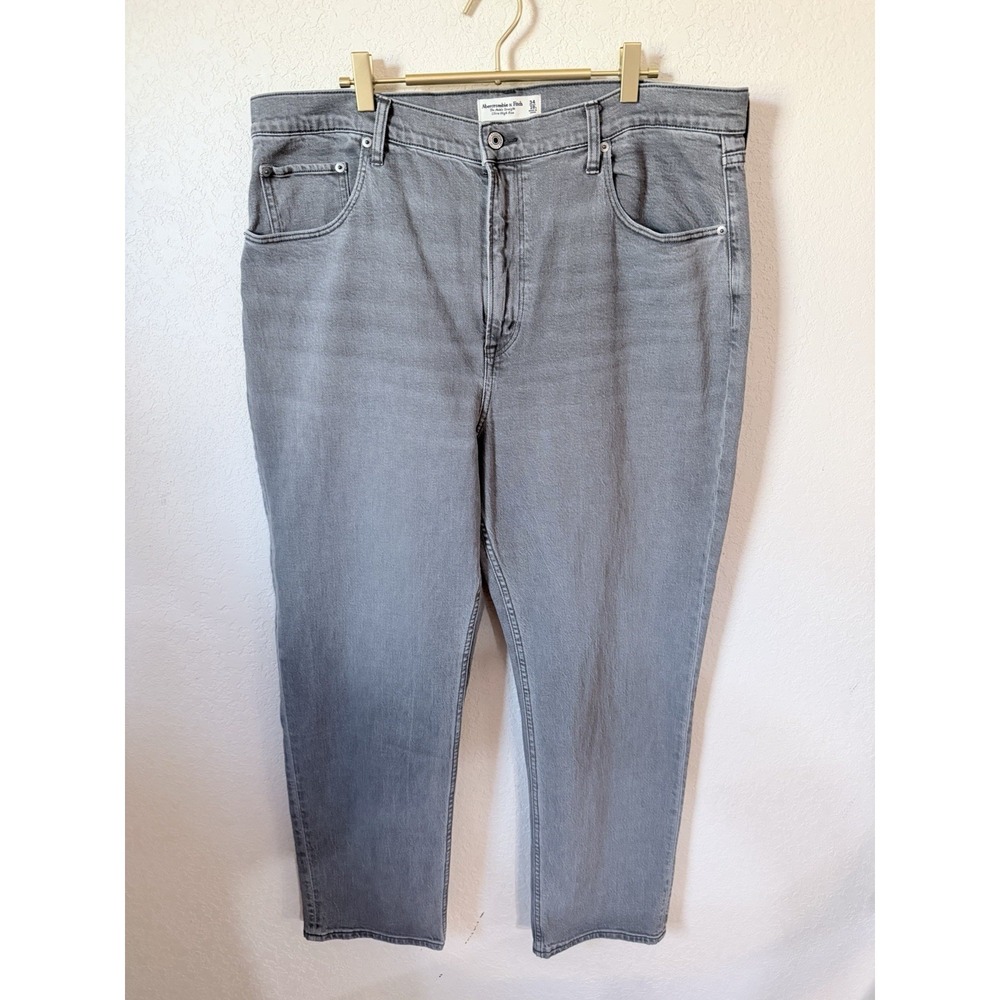 Abercrombie Fitch Jeans 34/18 ‎ Gray Ankle Straight Ultra High Rise Curve Love